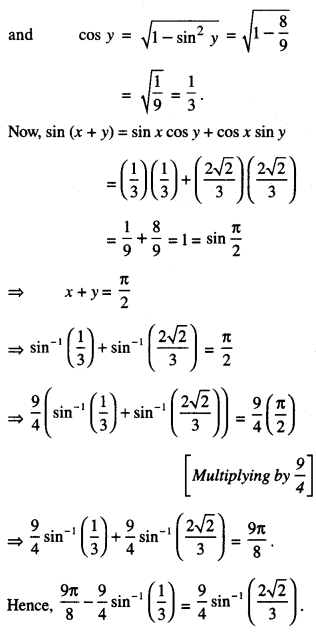 Class 12 Maths Important Questions Chapter 2 Inverse Trigonometric Functions 23