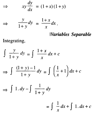Class 12 Maths Important Questions Chapter 9 Differential Equations 11