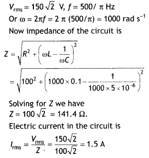 Class 12 Physics Important Questions Chapter 7 Alternating Current 78