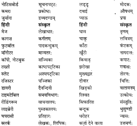 Class 6 Sanskrit Grammar Book Solutions व्यावहारिक शब्दकोश 13