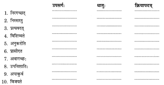 Class 9 Sanskrit Grammar Book Solutions उपसर्गाः 1