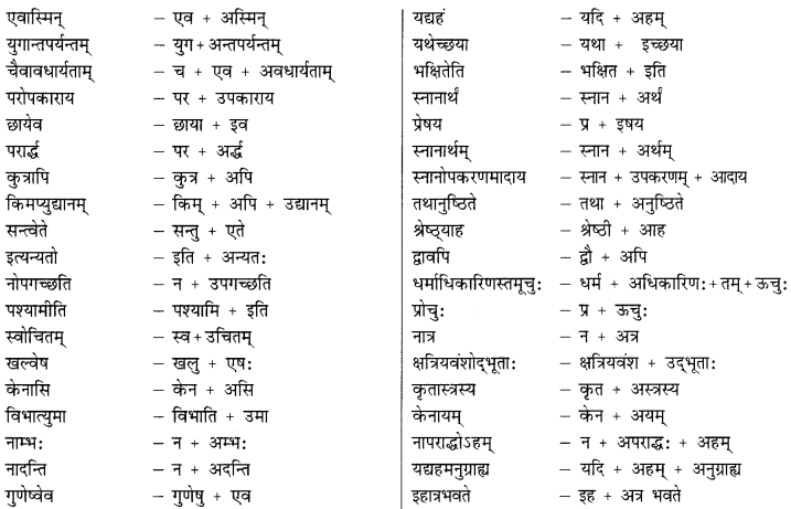 Class 9 Sanskrit Grammar Book Solutions सन्धिः 11