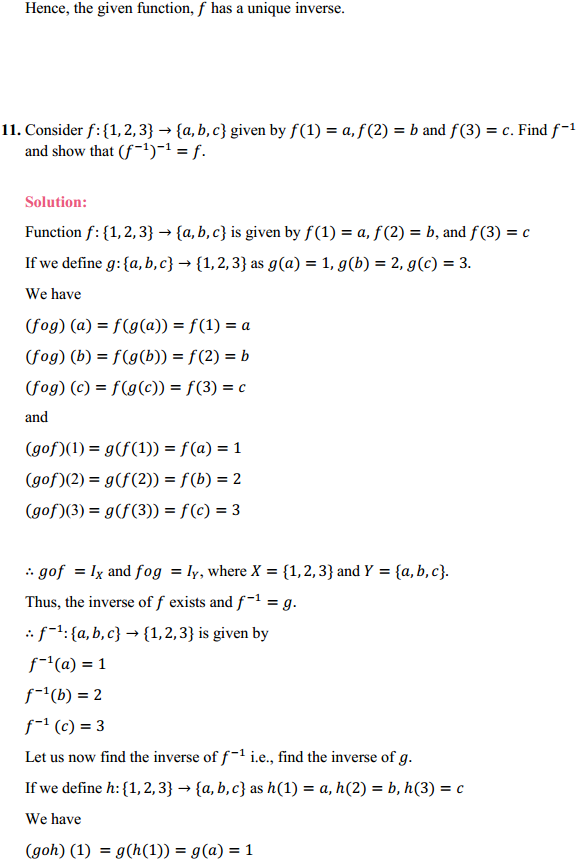 NCERT Solutions for Class 12 Maths Chapter 1 Relations and Functions Ex 1.3 10