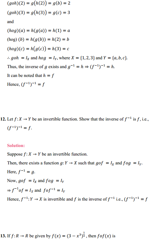 NCERT Solutions for Class 12 Maths Chapter 1 Relations and Functions Ex 1.3 11