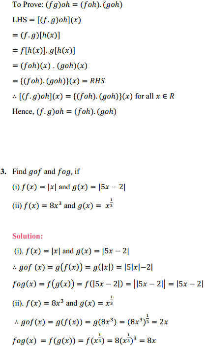NCERT Solutions for Class 12 Maths Chapter 1 Relations and Functions Ex 1.3 2
