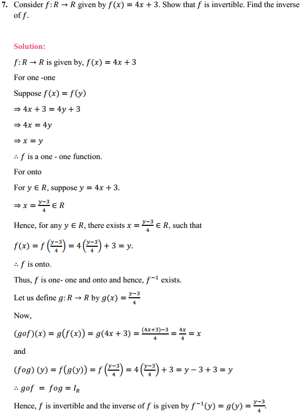 NCERT Solutions for Class 12 Maths Chapter 1 Relations and Functions Ex 1.3 6