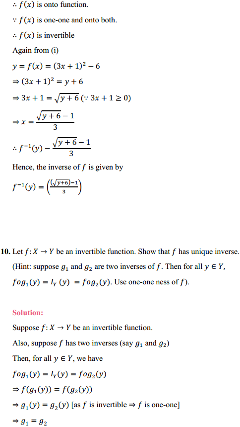 NCERT Solutions for Class 12 Maths Chapter 1 Relations and Functions Ex 1.3 9