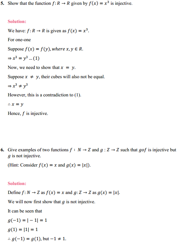 NCERT Solutions for Class 12 Maths Chapter 1 Relations and Functions Miscellaneous Exercise 6