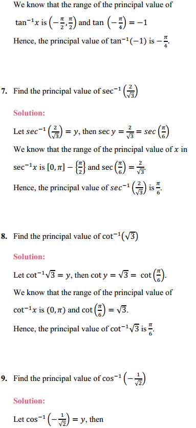 NCERT Solutions for Class 12 Maths Chapter 2 Inverse Trigonometric Functions Ex 2.1 3
