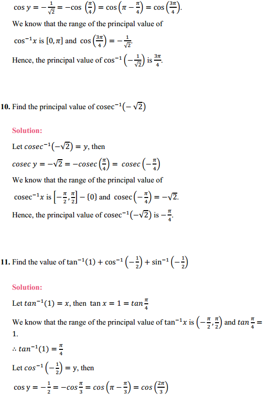 NCERT Solutions for Class 12 Maths Chapter 2 Inverse Trigonometric Functions Ex 2.1 4