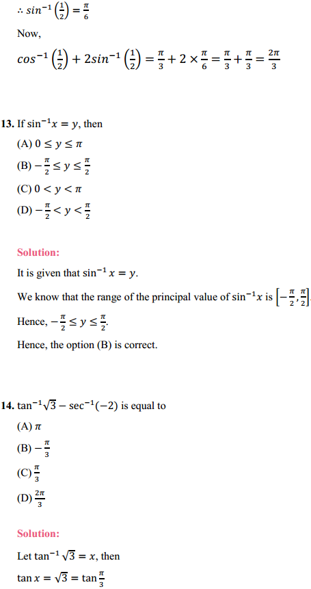 NCERT Solutions for Class 12 Maths Chapter 2 Inverse Trigonometric Functions Ex 2.1 6