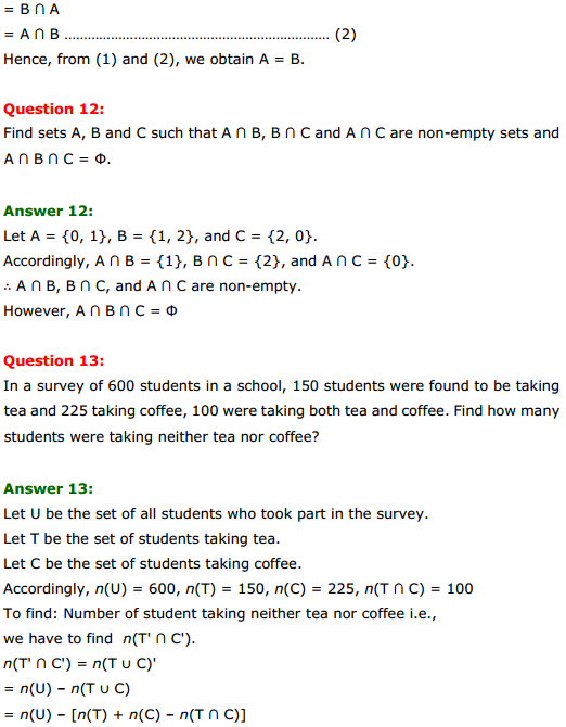 NCERT Solutions for Class 11 Maths Chapter 1 Sets Miscellaneous Exercise 10