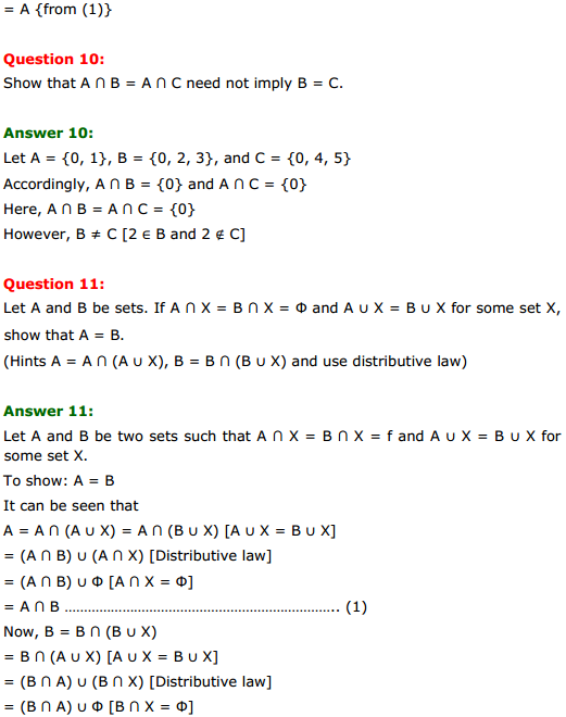 NCERT Solutions for Class 11 Maths Chapter 1 Sets Miscellaneous Exercise 9