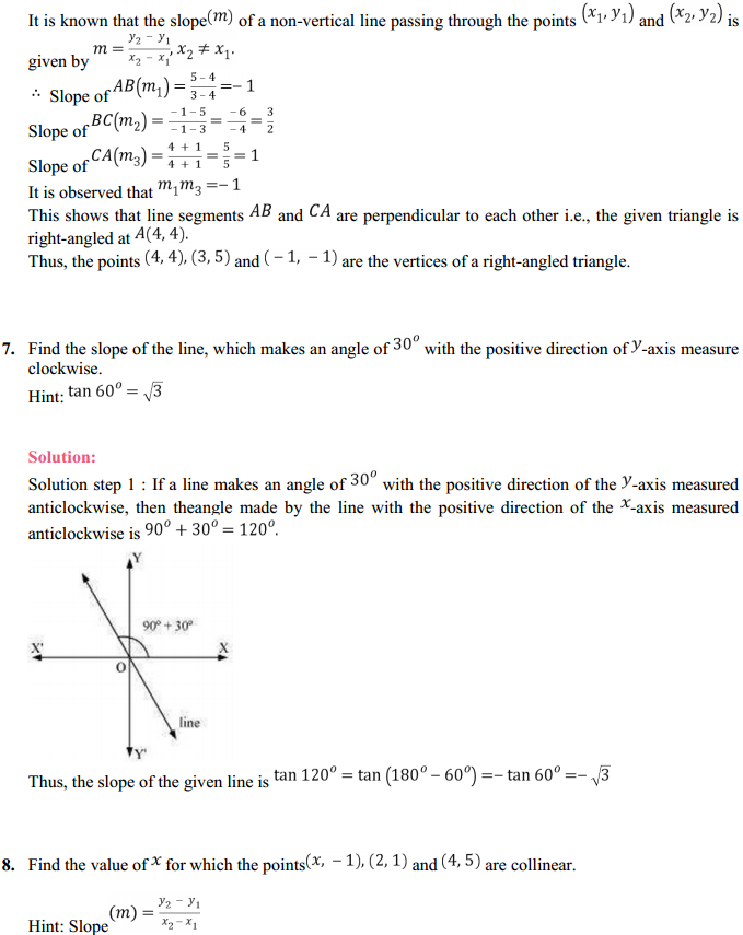 NCERT Solutions for Class 11 Maths Chapter 10 Straight Lines 10.1 7