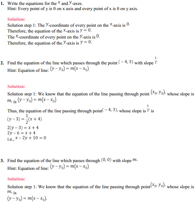NCERT Solutions for Class 11 Maths Chapter 10 Straight Lines 10.2 1