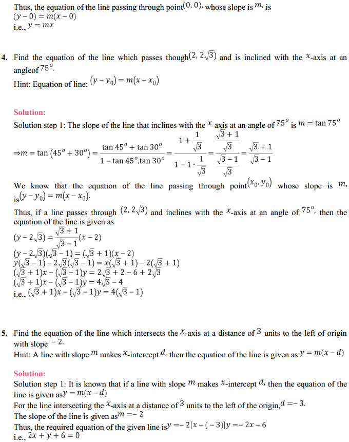 NCERT Solutions for Class 11 Maths Chapter 10 Straight Lines 10.2 2