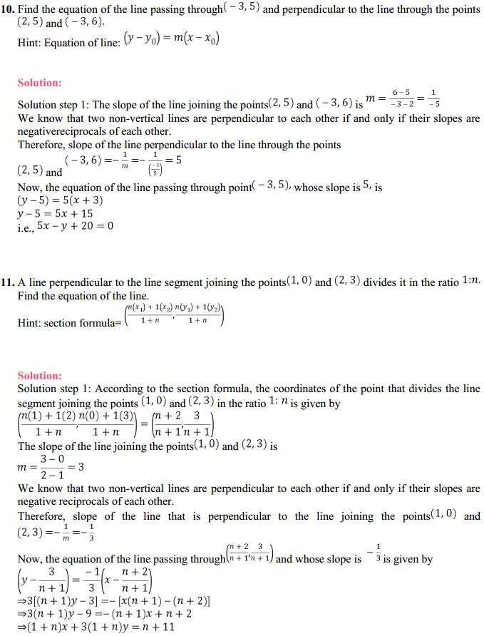 NCERT Solutions for Class 11 Maths Chapter 10 Straight Lines 10.2 5