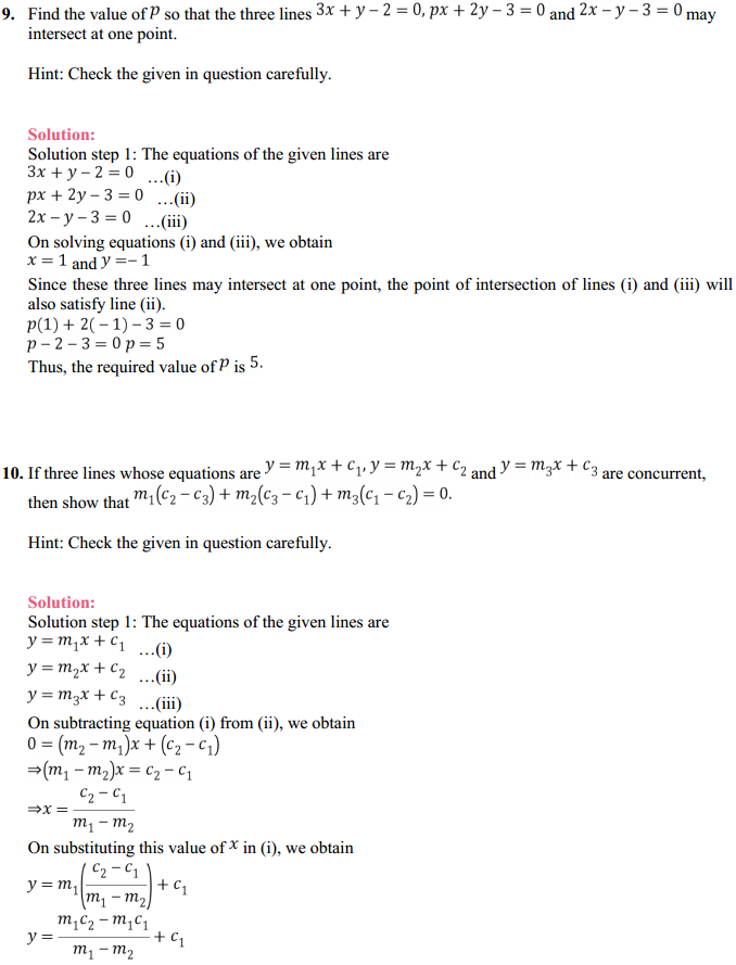 NCERT Solutions for Class 11 Maths Chapter 10 Straight Lines Miscellaneous Exercise 12