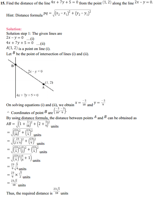 NCERT Solutions for Class 11 Maths Chapter 10 Straight Lines Miscellaneous Exercise 19