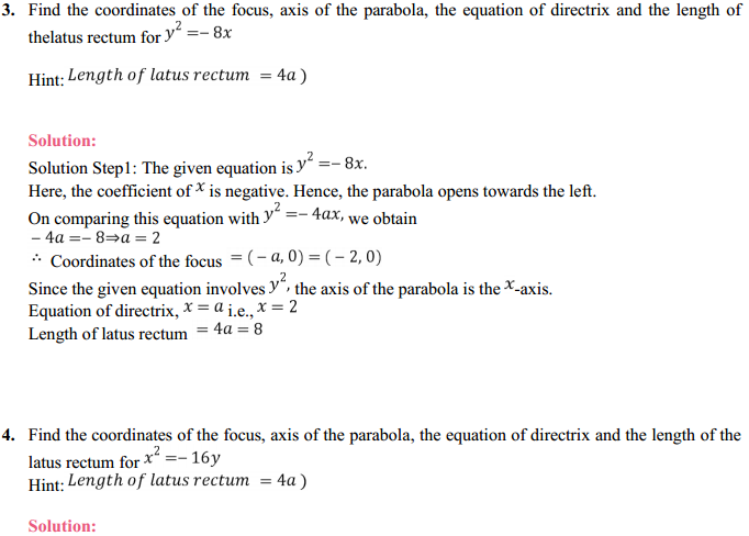 NCERT Solutions for Class 11 Maths Chapter 11 Conic Sections Ex 11.2 3