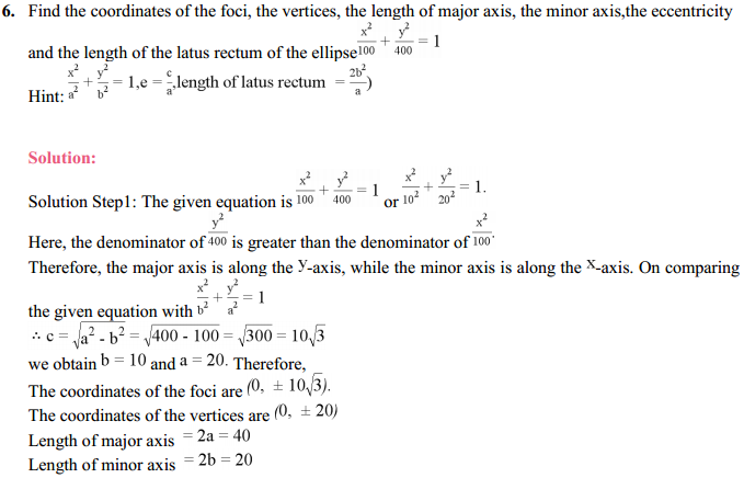 NCERT Solutions for Class 11 Maths Chapter 11 Conic Sections Ex 11.3 7