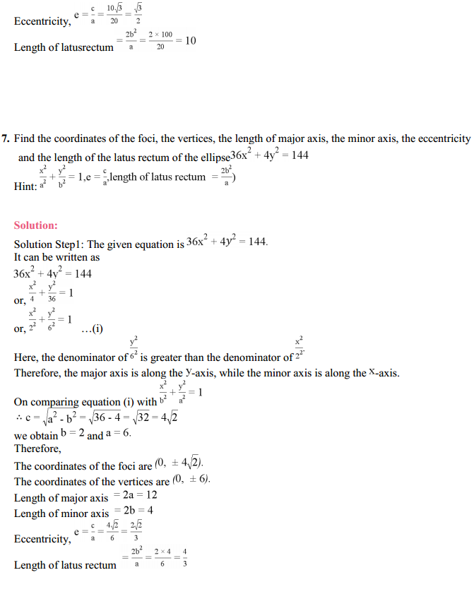 NCERT Solutions for Class 11 Maths Chapter 11 Conic Sections Ex 11.3 8