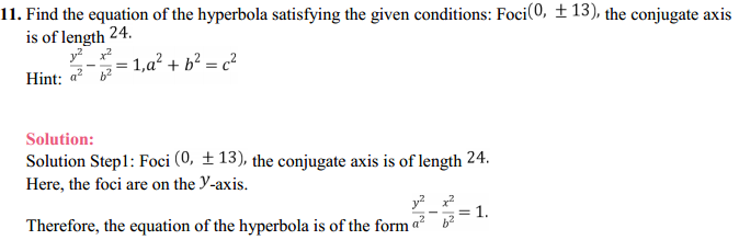 NCERT Solutions for Class 11 Maths Chapter 11 Conic Sections Ex 11.4 11