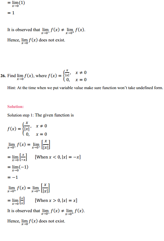 NCERT Solutions for Class 11 Maths Chapter 13 Limits and Derivatives Ex 13.1 20