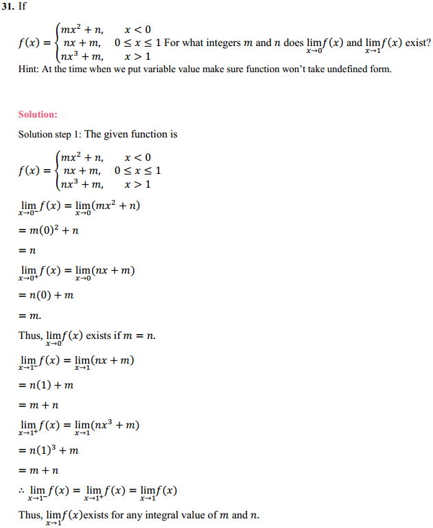 NCERT Solutions for Class 11 Maths Chapter 13 Limits and Derivatives Ex 13.1 30