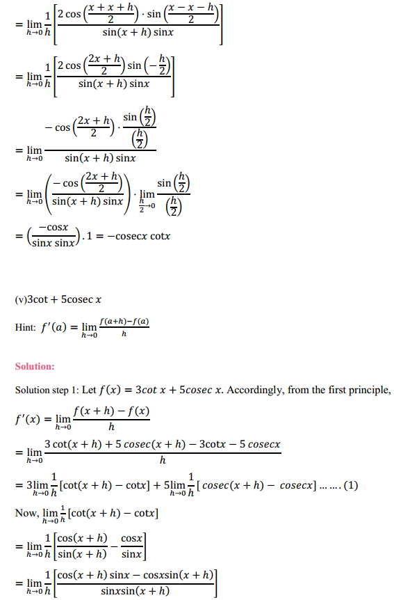 NCERT Solutions for Class 11 Maths Chapter 13 Limits and Derivatives Ex 13.2 22