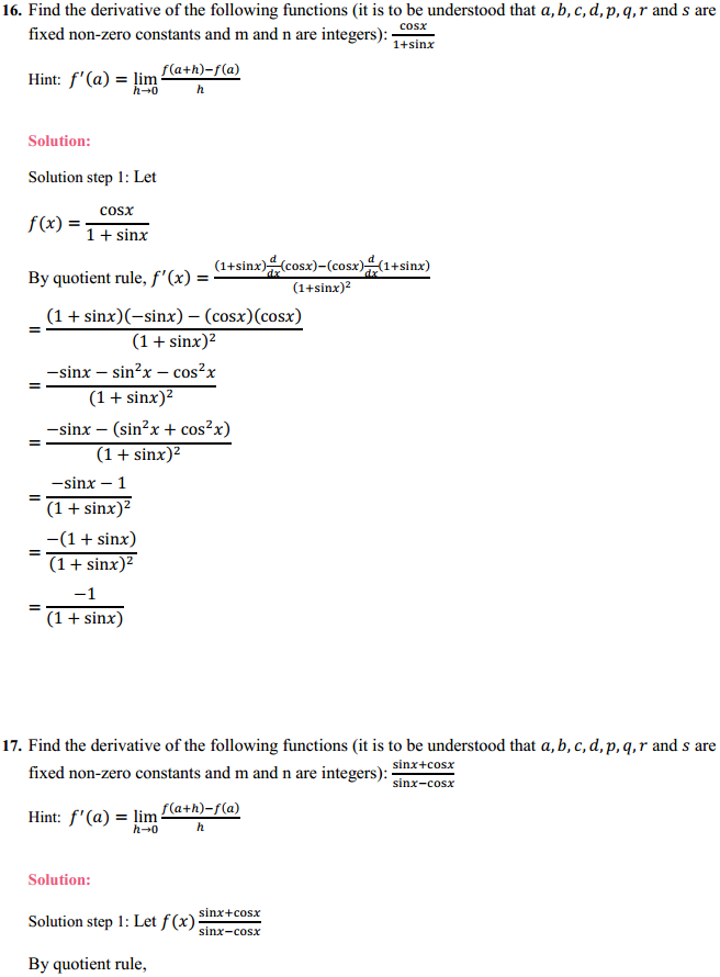 NCERT Solutions for Class 11 Maths Chapter 13 Limits and Derivatives Miscellaneous Exercise 23