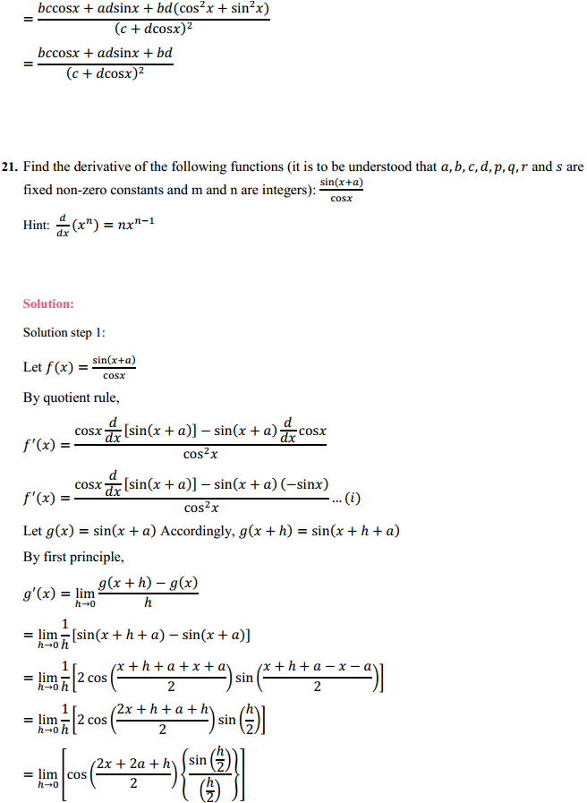 NCERT Solutions for Class 11 Maths Chapter 13 Limits and Derivatives Miscellaneous Exercise 28