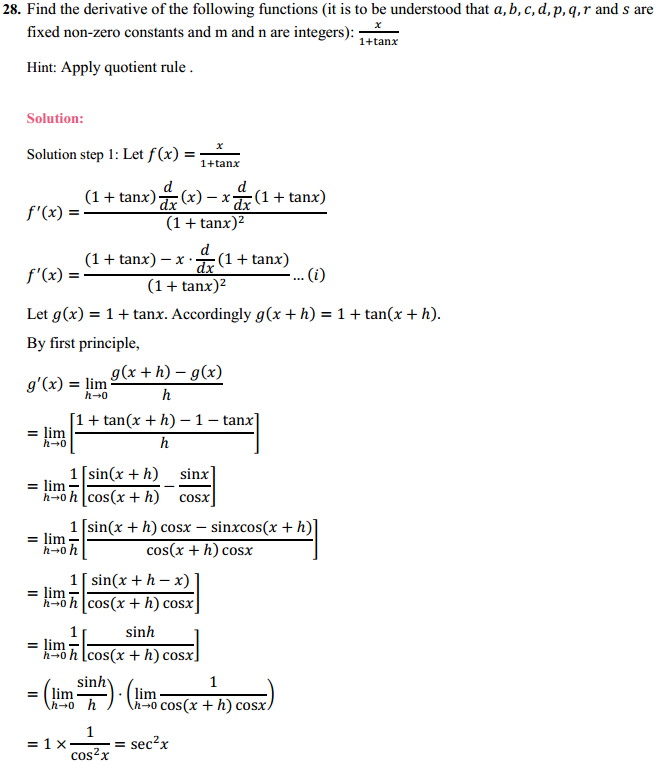 NCERT Solutions for Class 11 Maths Chapter 13 Limits and Derivatives Miscellaneous Exercise 35