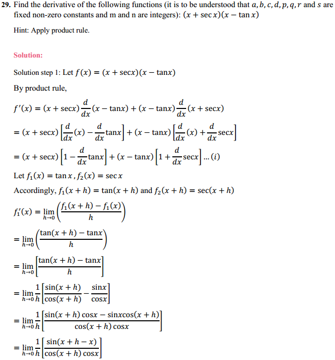 NCERT Solutions for Class 11 Maths Chapter 13 Limits and Derivatives Miscellaneous Exercise 37
