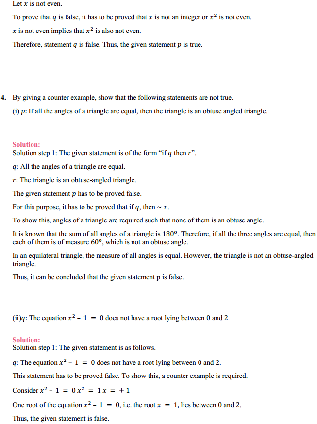 NCERT Solutions for Class 11 Maths Chapter 14 Mathematical Reasoning Ex 14.5 6