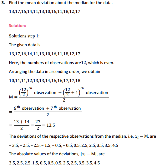 NCERT Solutions for Class 11 Maths Chapter 15 Statistics Ex 15.1 3