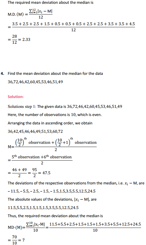 NCERT Solutions for Class 11 Maths Chapter 15 Statistics Ex 15.1 4