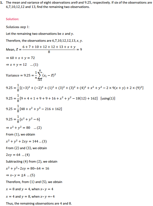 NCERT Solutions for Class 11 Maths Chapter 15 Statistics Miscellaneous Exercise 1