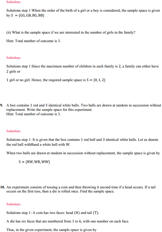 NCERT Solutions for Class 11 Maths Chapter 16 Probability Ex 16.1 4