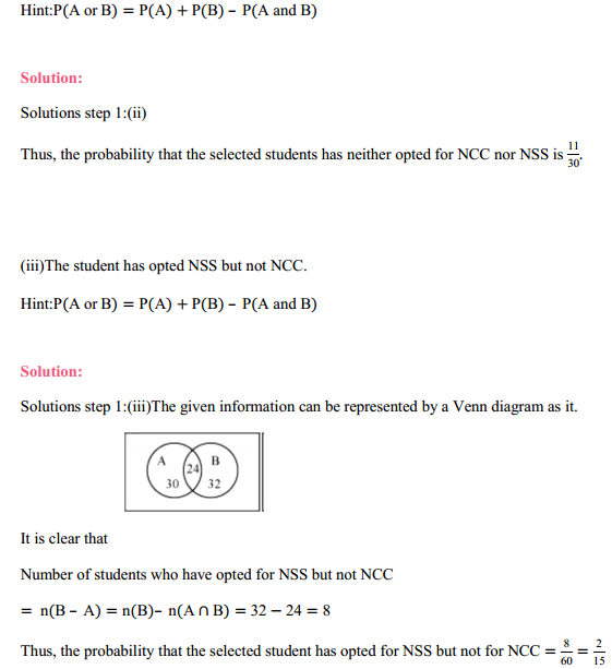 NCERT Solutions for Class 11 Maths Chapter 16 Probability Ex 16.3 30