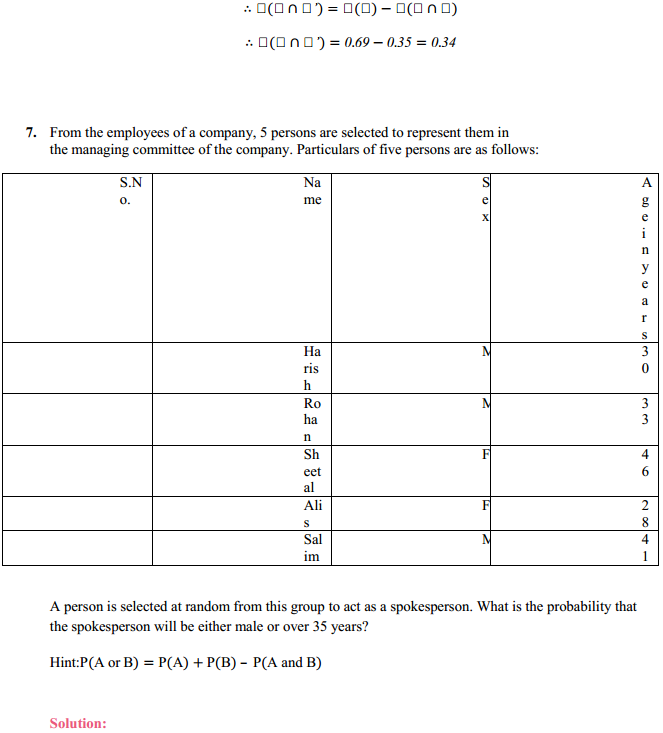 NCERT Solutions for Class 11 Maths Chapter 16 Probability Miscellaneous Exercise 10