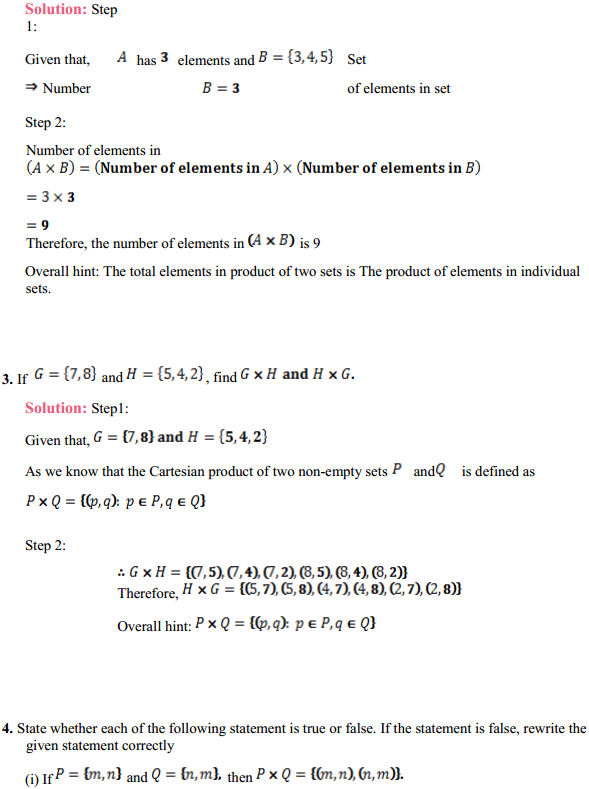 NCERT Solutions for Class 11 Maths Chapter 2 Relations and Functions Ex 2.1 2