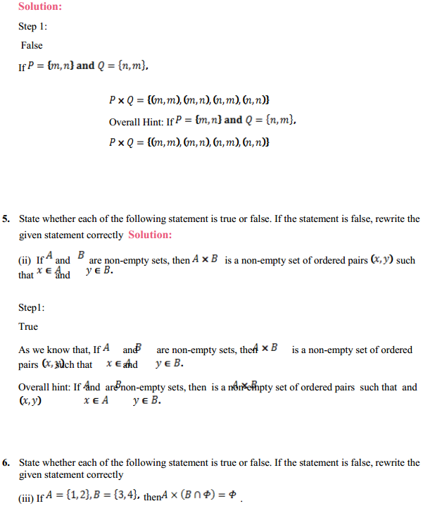 NCERT Solutions for Class 11 Maths Chapter 2 Relations and Functions Ex 2.1 3