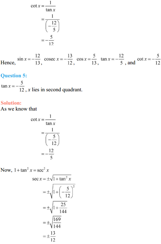 NCERT Solutions for Class 11 Maths Chapter 3 Trigonometric Functions Ex 3.2 10