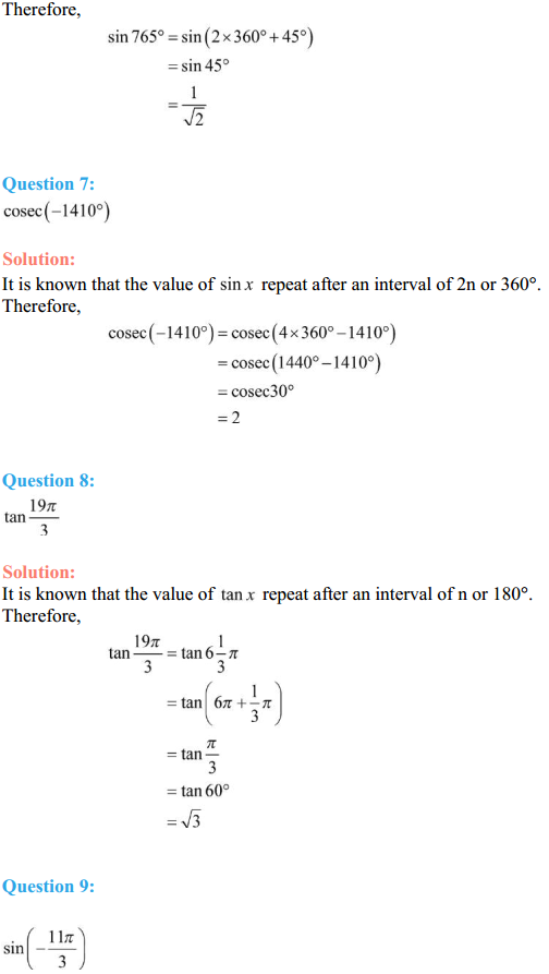 NCERT Solutions for Class 11 Maths Chapter 3 Trigonometric Functions Ex 3.2 13