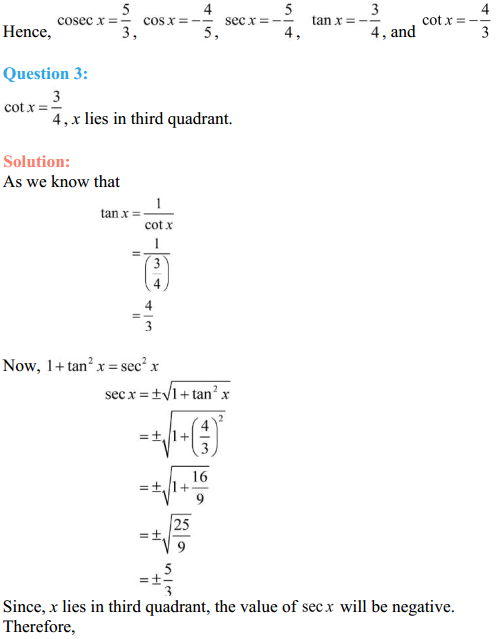 NCERT Solutions for Class 11 Maths Chapter 3 Trigonometric Functions Ex 3.2 5