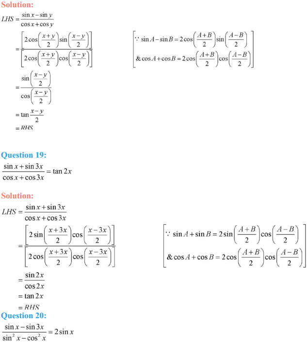 NCERT Solutions for Class 11 Maths Chapter 3 Trigonometric Functions Ex 3.3 13