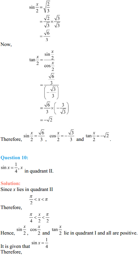 NCERT Solutions for Class 11 Maths Chapter 3 Trigonometric Functions Miscellaneous Exercise 10