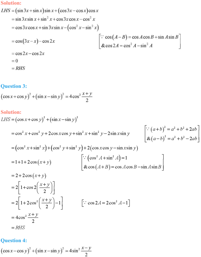 NCERT Solutions for Class 11 Maths Chapter 3 Trigonometric Functions Miscellaneous Exercise 2