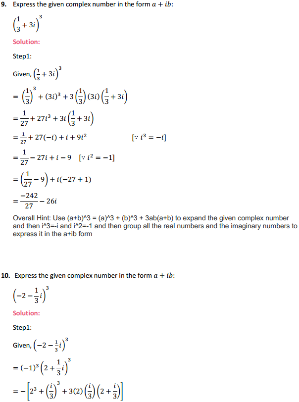 NCERT Solutions for Class 11 Maths Chapter 5 Complex Numbers and Quadratic Equations Ex 5.1 5